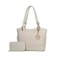 thumbnail image 1 of MKF Collection Allison Women's Tote Bag and Wallet Set, Vegan Leather Handbag Purse For Travel and Work By Mia K. -, Beige, 1 of 8
