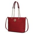 thumbnail image 1 of MKF Collection Alyne Vegan Leather Women's Shoulder Bag, Fashion Tote Purse Handbag by Mia K - Red, 1 of 9