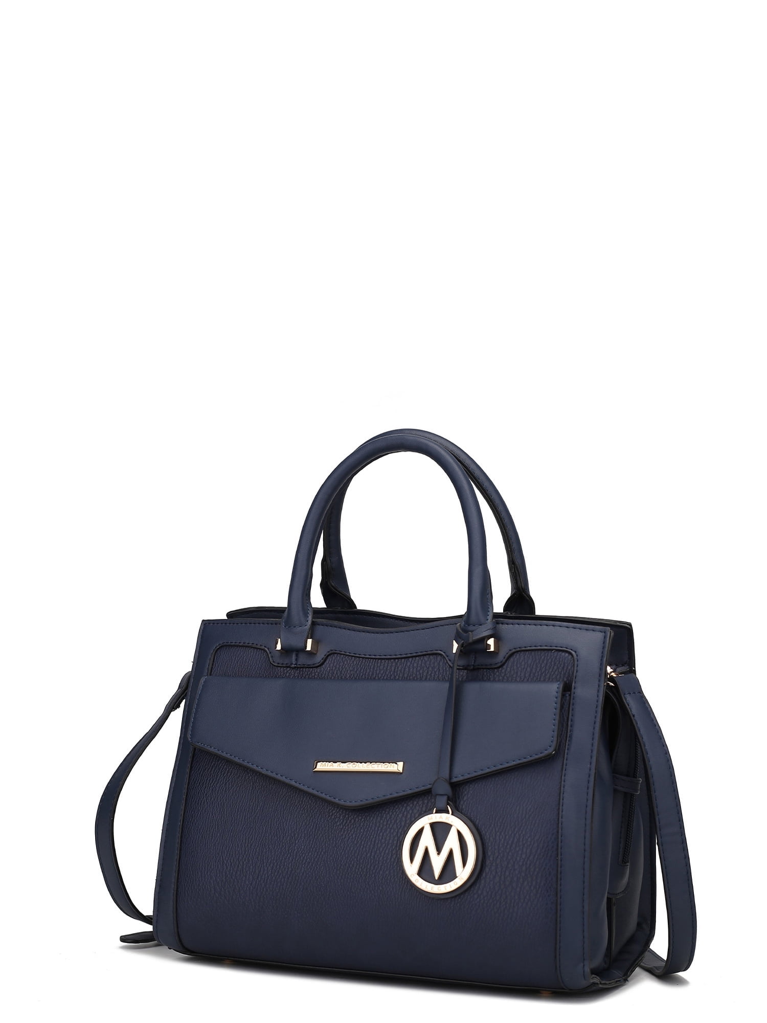 MKF Collection Alyssa Vegan Leather Satchel Handbag, Multi-Pocket