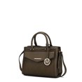 thumbnail image 1 of MKF Collection Alyssa Vegan Leather Women's Multi Pocket Satchel Handbag by Mia K. - Olive, 1 of 6
