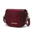 thumbnail image 1 of MKF Collection Amalia Crossbody Bag Solid Croc-Embossed Vegan Leather Shoulder Bag Handbag by Mia K- Fuchsia, 1 of 6