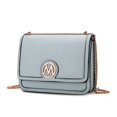 thumbnail image 1 of MKF Collection Amiyah Women's Crossbody Bag Vegan Leather Chain strap Shoulder Bag By Mia K - Light Blue, 1 of 7