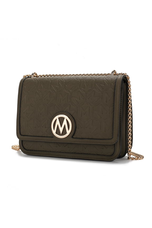 Amiyah Women's Crossbody Bag Vegan Leather Chain strap Shoulder Bag By Mia K - Olive
