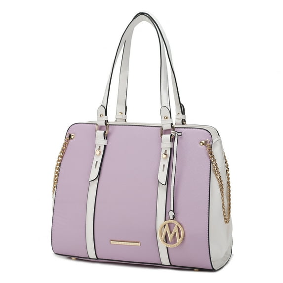 MKF Collection Amy Vegan Leather Women's Tote Bag, Stylish Hobo Purse Handbag by Mia K - Lilac