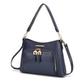thumbnail image 1 of MKF Collection Anayra Vegan Leather Women's Hobo Bag, Elegant Crossbody Purse Handbag by Mia K - Navy, 1 of 10