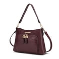 thumbnail image 1 of MKF Collection Anayra Vegan Leather Women's Hobo Bag, Elegant Crossbody Purse Handbag by Mia K - Wine, 1 of 10