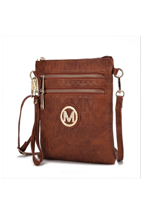 Andrea Women's Crossbody Bag, Chic Crossover Purse Handbag by Mia K - Camel