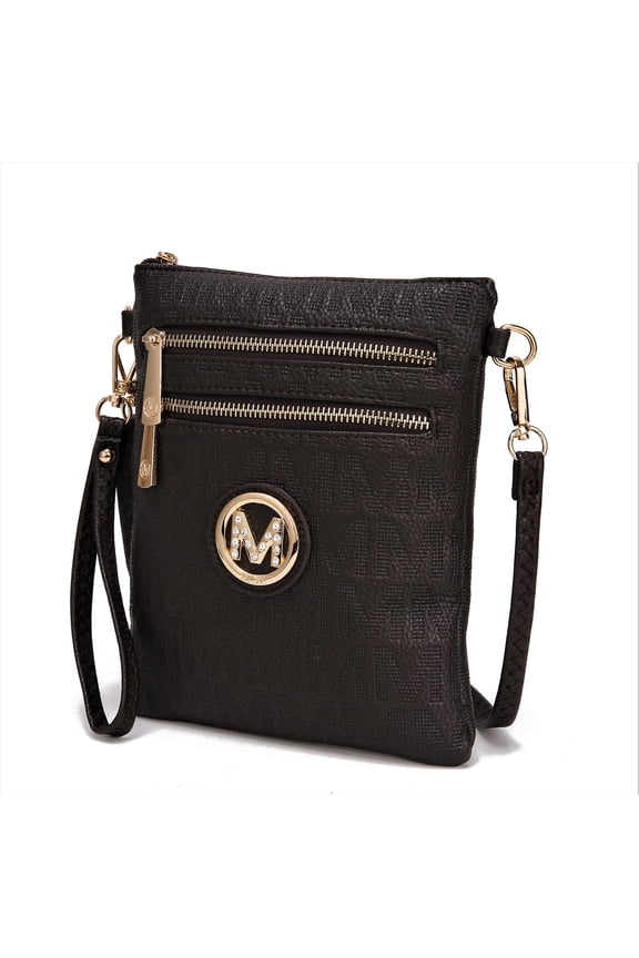 Andrea Women's Crossbody Bag, Chic Crossover Purse Handbag by Mia K - Chocolate