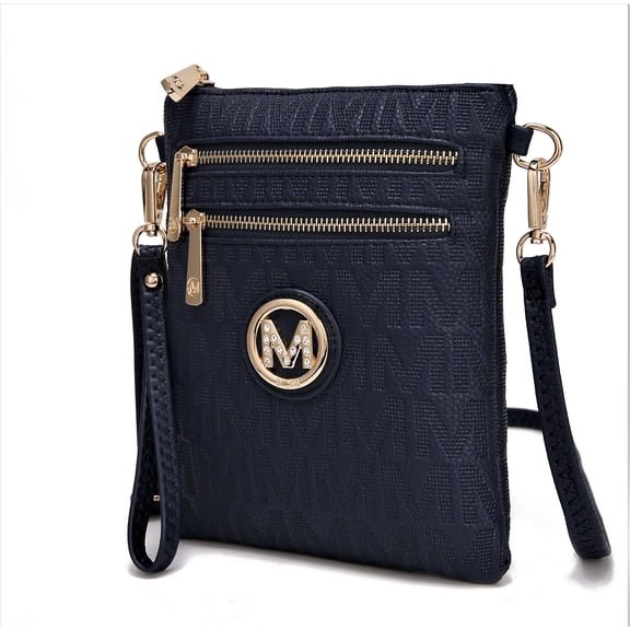 MKF Collection Andrea Women's Crossbody Bag, Chic Crossover Purse Handbag by Mia K - Navy