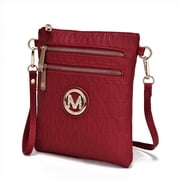 Andrea Women's Crossbody Bag, Chic Crossover Purse Handbag by Mia K - Red