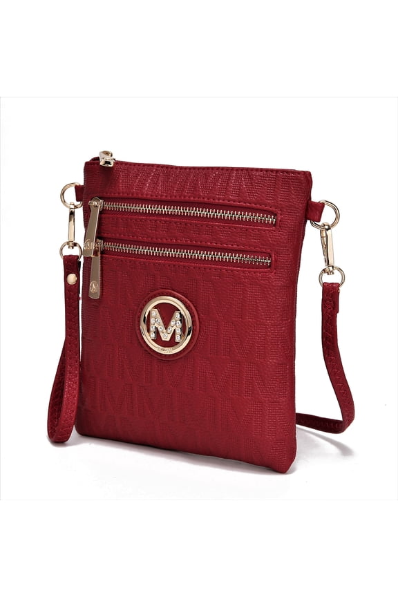 Andrea Women's Crossbody Bag, Chic Crossover Purse Handbag by Mia K - Red