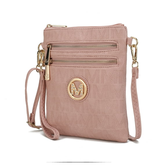 MKF Collection Andrea Women's Crossbody Bag, Chic Crossover Purse Handbag by Mia K - Rose Pink