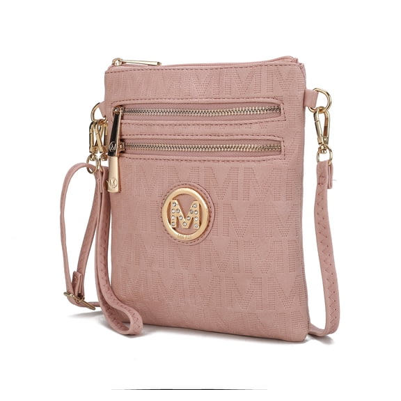 MKF Collection Andrea Women's Crossbody Bag, Chic Crossover Purse Handbag by Mia K - Rose Pink