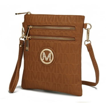 MKF Collection Andrea Women's Crossbody Bag, Chic Crossover Purse Handbag by Mia K - Tan