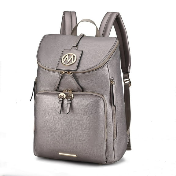 MKF Collection Angela Large Backpack By Mia K. - Pewter