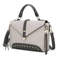 thumbnail image 1 of MKF Collection Angela Vegan Leather Women's Satchel Bag, Sophisticated Crossbody Purse Handbag by Mia K - Light Gray, 1 of 10
