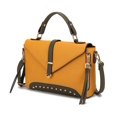thumbnail image 1 of MKF Collection Angela Vegan Leather Women's Satchel Bag, Sophisticated Crossbody Purse Handbag by Mia K - Olive Yellow, 1 of 10
