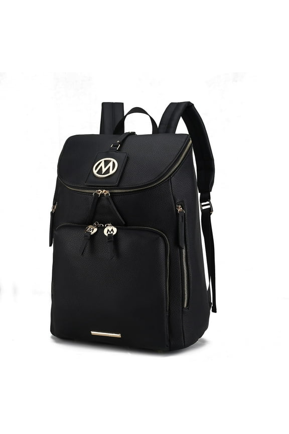 Angela Women Backpack, Handbag Purse For Travel and School Daypack Bag by Mia K - Black