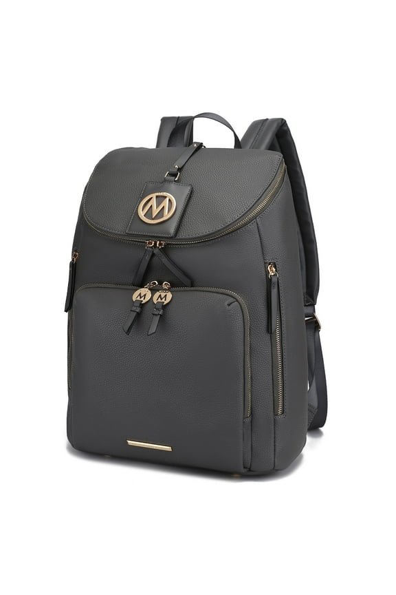 Angela Women Backpack, Handbag Purse For Travel and School Daypack Bag by Mia K - Charcoal Gray