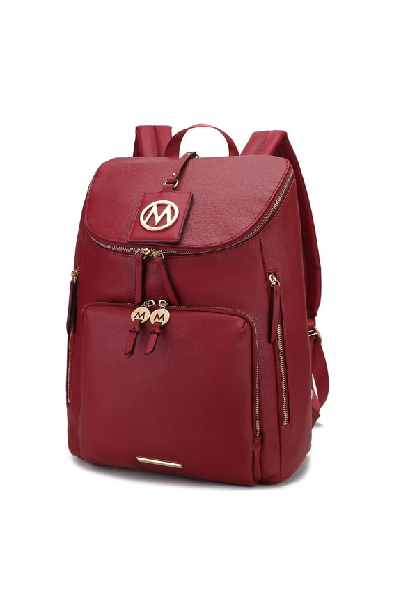 Angela Women Backpack, Handbag Purse For Travel and School Daypack Bag by Mia K - Red
