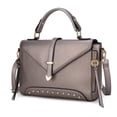 thumbnail image 1 of MKF Collection Angela Women Satchel Bag Vegan Leather, Crossover Purse Handbag by Mia K - Pewter, 1 of 8