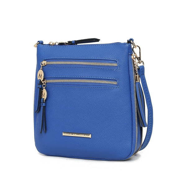 MKF Collection Angelina Crossbody Shoulder Women's Handbag Purse Vegan Leather, Versatile Bag Multi Pockets by Mia K- Royal Blue
