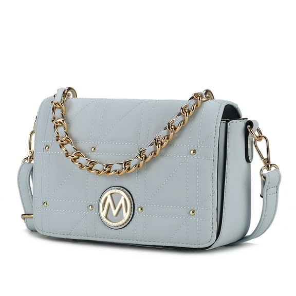 MKF Collection Arabella Vegan Leather Women's Shoulder Bag, Fashion Crossbody Purse Handbag by Mia K - Light Blue
