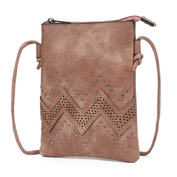 MKF Collection Athena Women's Crossbody Bag, Vegan Leather Handbag by Mia K. - Rose