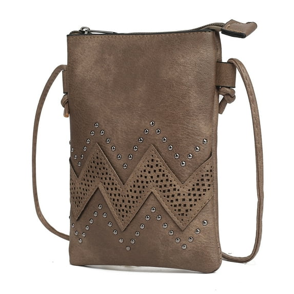 MKF Collection Athena Women's Crossbody Bag, Vegan Leather Handbag by Mia K. - Taupe