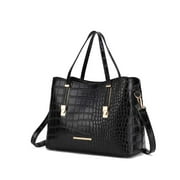 MKF COLLECTION Aurelia Women's Tote Bag, Crocodile Vegan Leather Handbag Purse by Mia K - Black