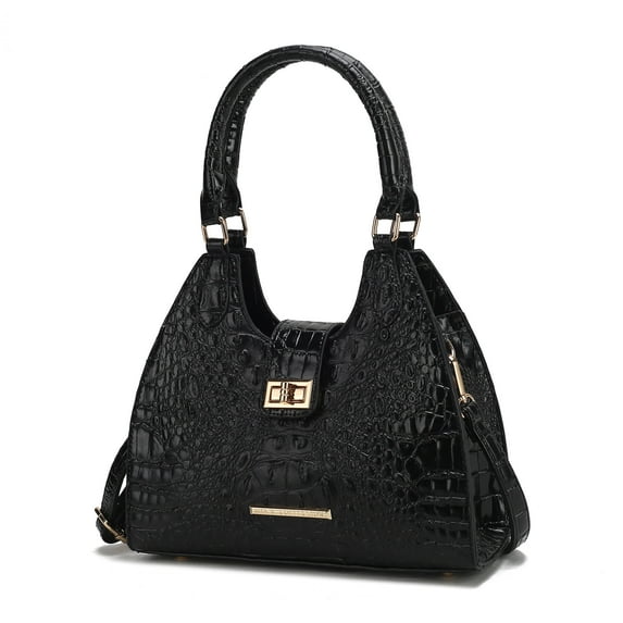 MKF Collection Ava Women’s Tote Bag Faux Crocodile-Embossed Vegan Leather Handbag by Mia K - Black