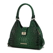 MKF Collection Ava Women s Tote Bag Faux Crocodile-Embossed Vegan Leather Handbag by Mia K - Green