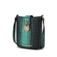 thumbnail image 1 of MKF Collection Avery Faux Crocodile Embossed Vegan Leather Women’s Crossbody Bag, Modern Crossover Purse Handbag by Mia K - Green, 1 of 7