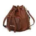 thumbnail image 1 of MKF Collection Azalea Women's Vegan Leather Bucket Bag by Mia K - Brown, 1 of 8