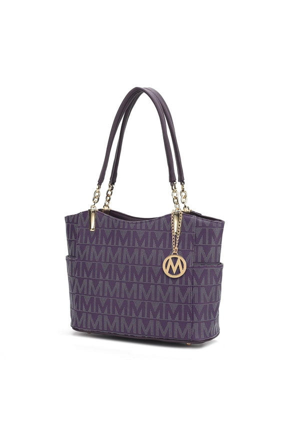 Braylee M Signature Women's Tote Bag, Functional Purse Handbag by Mia K - Purple