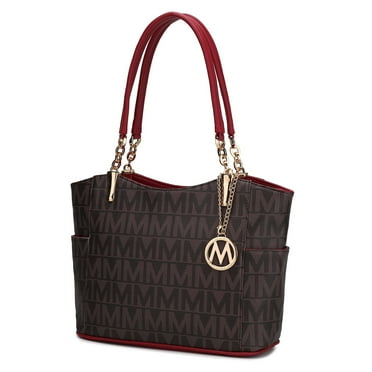 MKF Collection Braylee M Signature Women's Tote Bag, Functional Purse Handbag by Mia K - Red