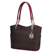 MKF Collection Braylee M Signature Womens Tote Bag, Functional Purse Handbag by Mia K - Red