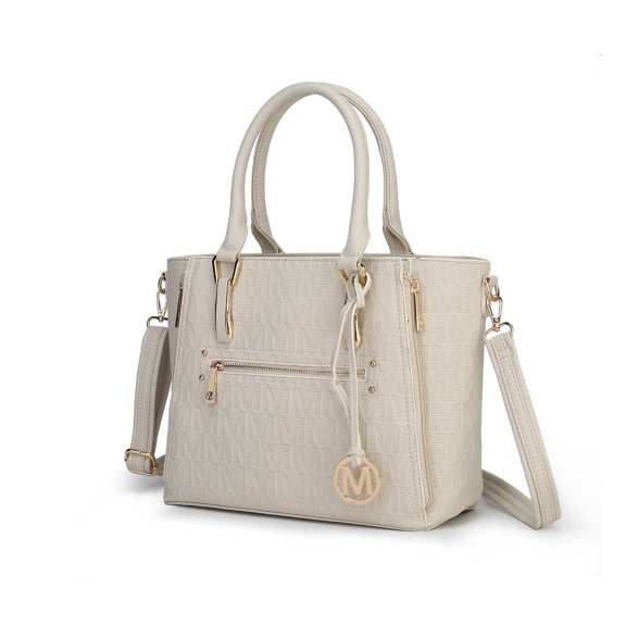 MKF Collection Cairo M Signature Women's Satchel Handbag by Mia K. - Beige