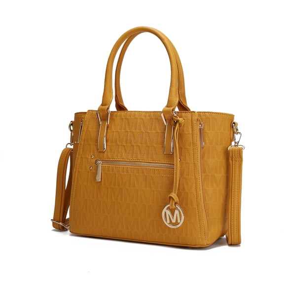 MKF Collection Cairo M Signature Women's Satchel Handbag by Mia K. - Mustard