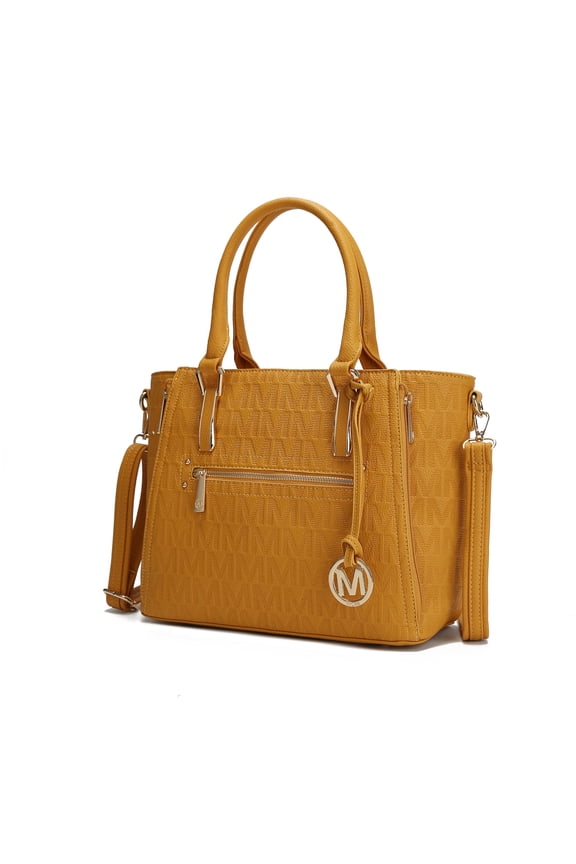 Cairo M Signature Women's Satchel Handbag by Mia K. - Mustard