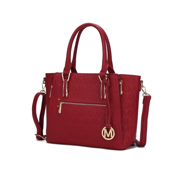 MKF Collection Cairo M Signature Women's Satchel Handbag by Mia K. - Red