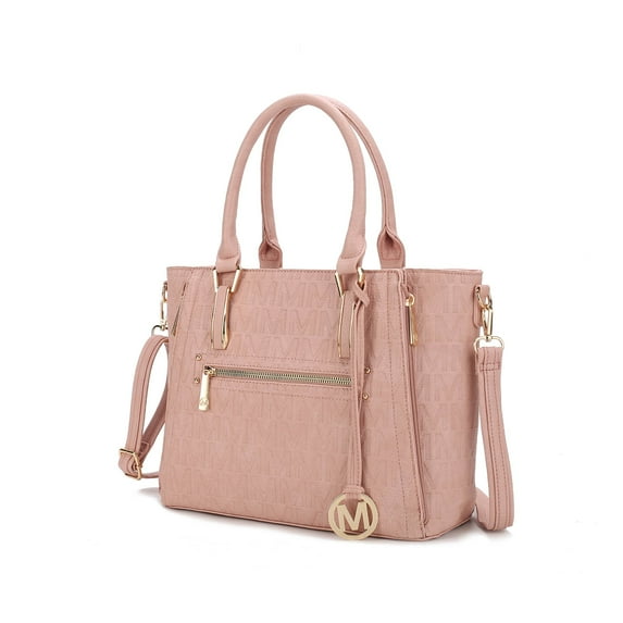 MKF Collection Cairo M Signature Women's Satchel Handbag by Mia K. -Rose pink