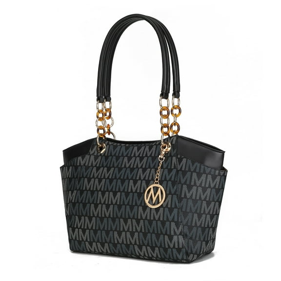 MKF Collection Cameron Women's Tote Handbag M Signature Double Handle by Mia K - Black