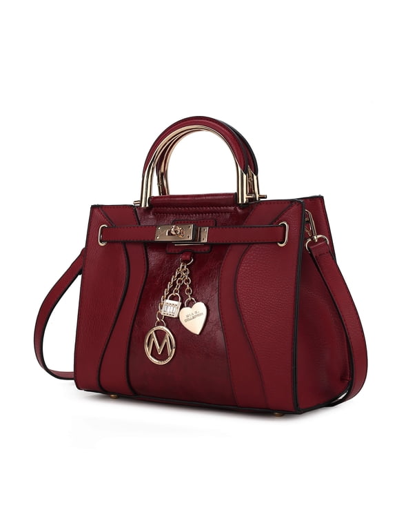 Cassia Women’s Satchel Bag Vegan Leather Crossbody Bag Handbag Purse by Mia K