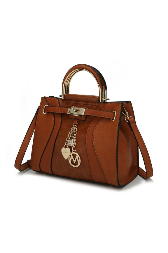 Cassia Women’s Satchel Bag Vegan Leather Crossbody Bag Handbag Purse by Mia K