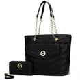 thumbnail image 1 of MKF Collection Chiari Vegan Leather Women Tote Bag with Wallet Bag by Mia K - Black, 1 of 10