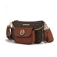 thumbnail image 1 of MKF Collection Ciri Crossbody Women's Double Bag Vegan Leather, Stylish, Versatile, Luxury Handbag by Mia K-Brown, 1 of 8