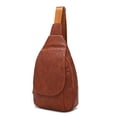 thumbnail image 1 of MKF Collection Cleisy Vegan Leather Women's Sling Bag, Stylish Fanny Purse Handbag by Mia K - Camel, 1 of 10