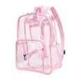 thumbnail image 1 of MKF Collection Cleo Transparent Backpack for Women, Crystal-clear PVC bag, top handle Bookbag by Mia K, 1 of 6