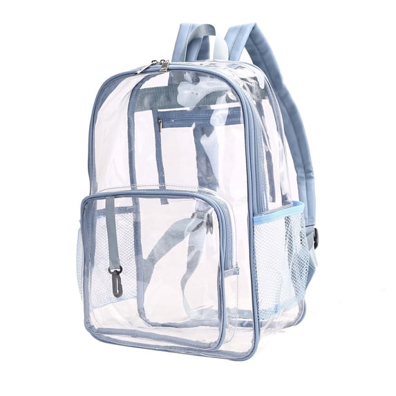 MKF Collection Cleo Transparent Backpack for Women, Crystal-clear PVC bag, top handle Bookbag by Mia K